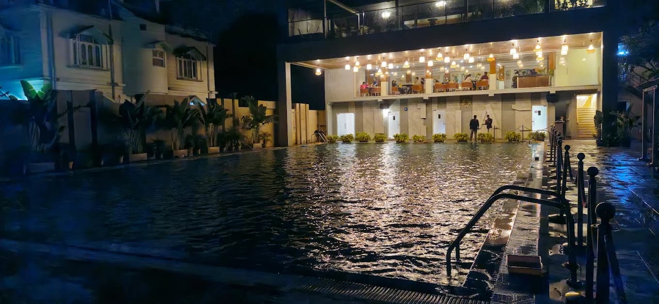Ananta By The Hill resort at dusk